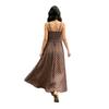 Summer New Women's Clothing Temperament Light and Mature Wind Polka Dots Waist Thin Suspender Dress Long Dress Women