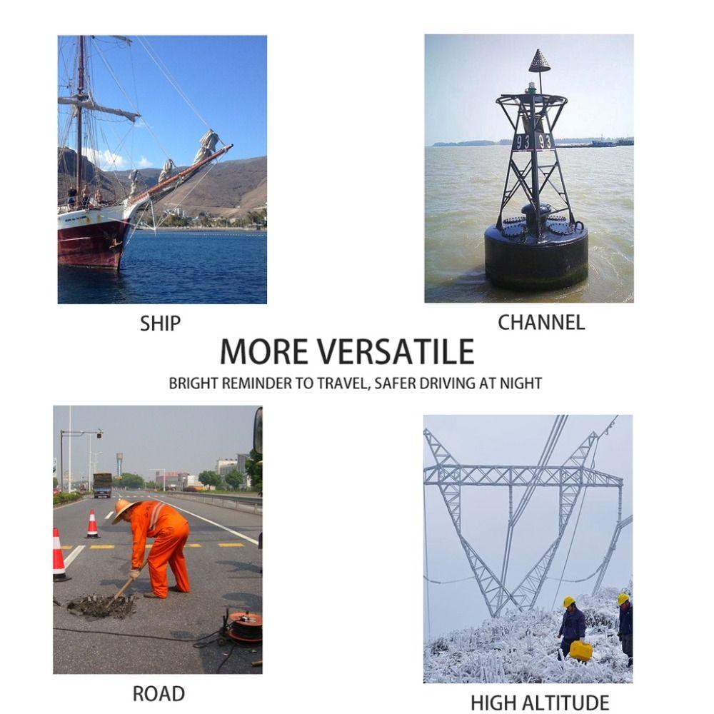 Waterproof Solar Lamps Solar Charging Buoy Signal Light Portable Marine Navigation Light Outdoor