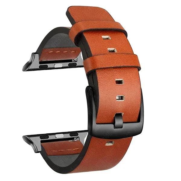 Leather Strap for Apple Watch Ultra 2 Band 49mm 46mm 45mm 41mm High Quality Strap for IWatch Series 10 9 8 7 6 SE 5 4 44mm 40mm