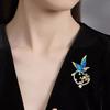Schwalben-Rückkehr-Brosche, Hochwertige Damen-Brosche mit bemalter Emaille, Brosche mit Nischen-Design, Elegantes Anzug-Accessoire