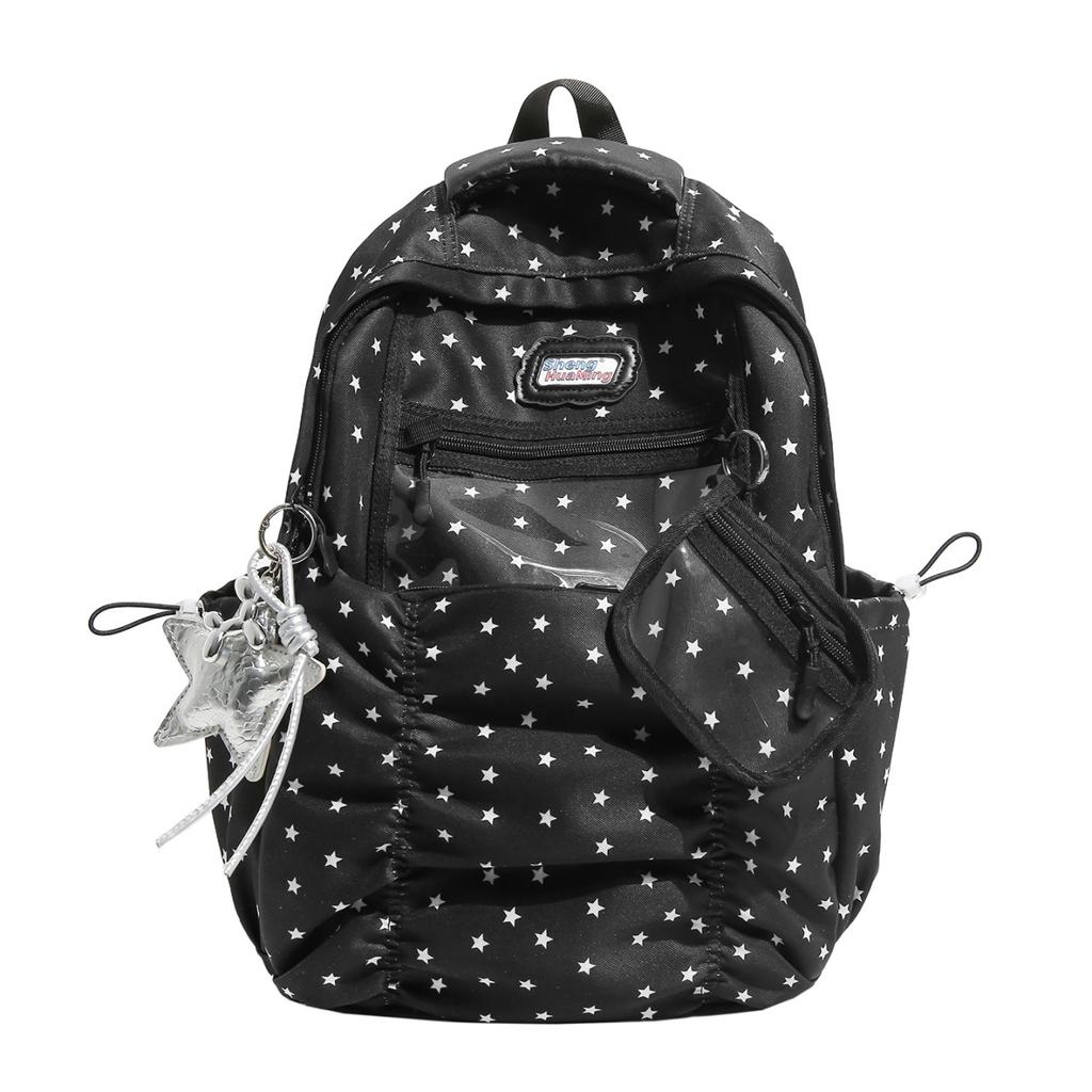 Schoolbag New Star Backpack, Stylish Korean Large-capacity Backpack, Student Commuter Backpack, Pain Bag