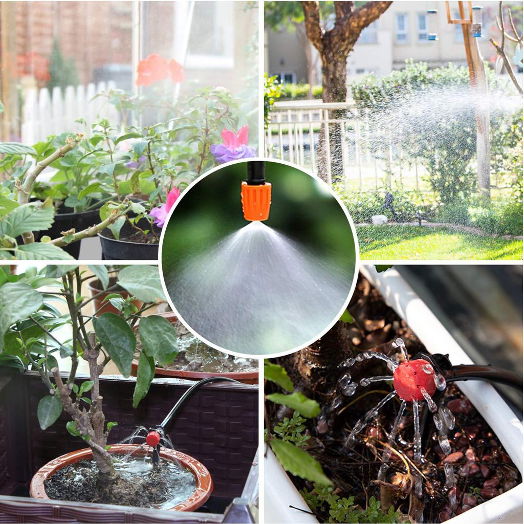 158PCS Garden Irrigation System 131ft Tubing Adjustable Watering Sprayer Dripper Kit DIY Saving Water Automatic