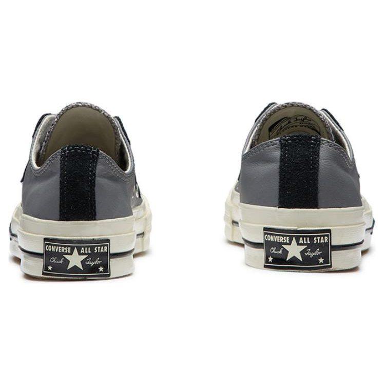 Converse Chuck 1970s Leather Low Top Grey Black Women's 566137C
