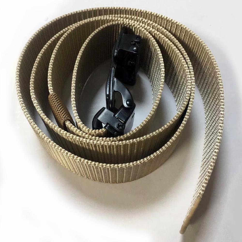 Herren Zahnloser Automatikverschluss Nylon Canvas Gürtel mit Metallschließe