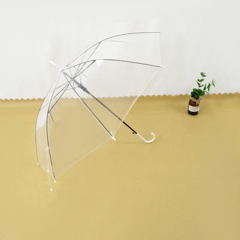 Gradient 16-Rib Straight Long Handle Umbrella - High-Grade, Dual-Use Automatic: Sun Protection and Rain Shield.