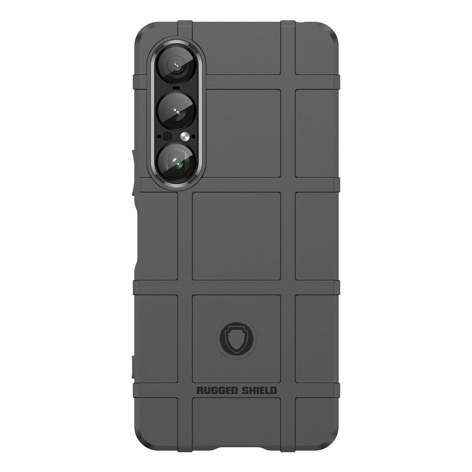 

For Sony Xperia 1 VII Case Grid Design Soft TPU Scratch-Proof Phone Cover Green