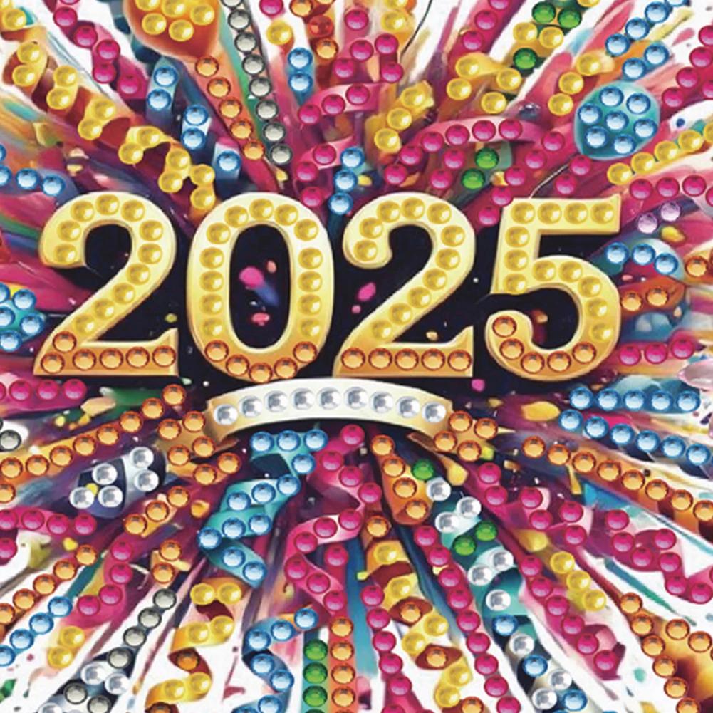 2025 Special Shape Cup Diamond Painting Desk Calendar Desktop Diamond Standing Calendar 5D DIY Diamond Art Tabletop Decorations