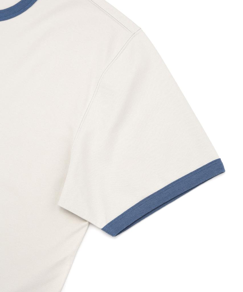 IL CORSO Living Star Ringer Short Sleeve T-Shirt Cream Iets5E417Cr