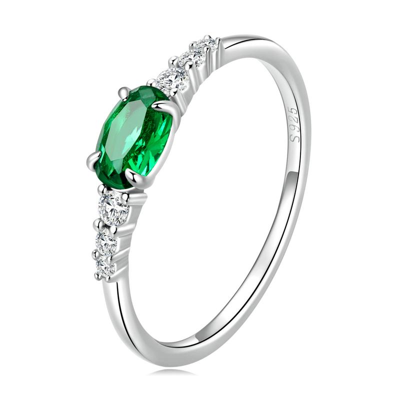 BAMOER 925 Sterling Silver Band Victorian Style Halo Engagement Rings for Women Luxury Wedding Jewelry