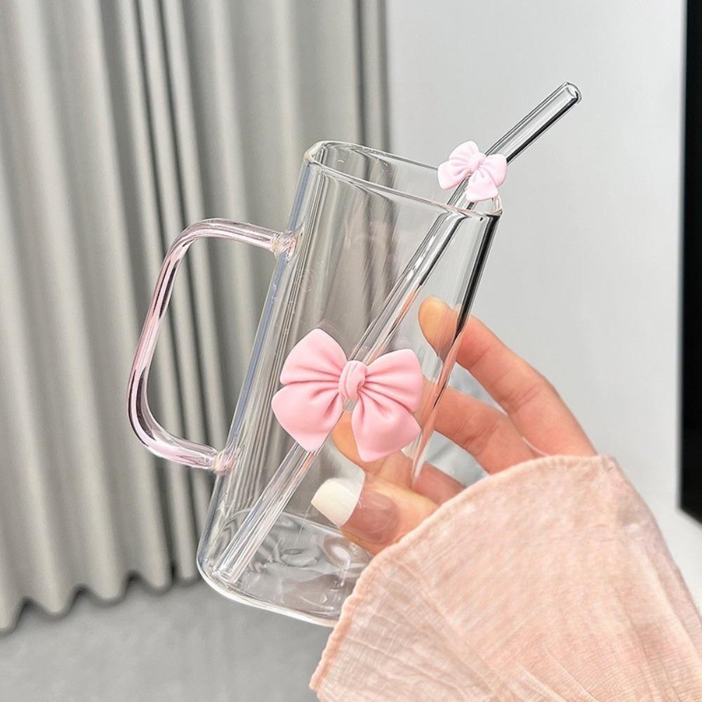 

Стильный термостойкий стакан для матча с крышками, вместимость, чашки-пиалы, стеклянные стаканы с соломинкой для питья молока 50ml