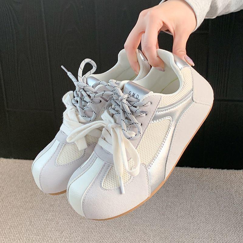 

Niche retro women s dopamine new flat baseplate shoes casual sports 40 бежевый