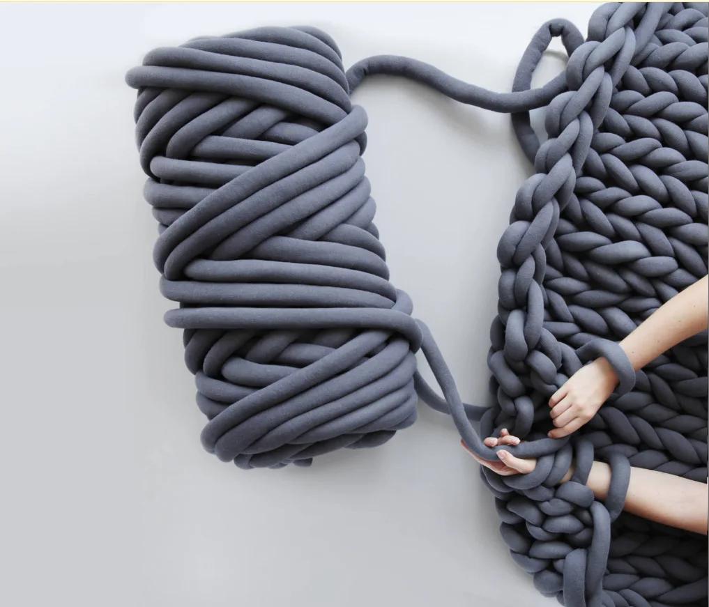 250g Chunky Cotton Yarn for Arm Knitting Crochet Super Saver Jumbo Giant Bulky for Making Pets House Blanket DIY Wool Yarn