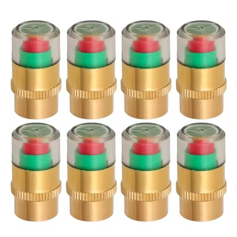8/1pcs Car Tire Pressure Indicator Tire Pressure Gauge Indicator Alert Monitoring Valve Cap Sensor External Valve Detection