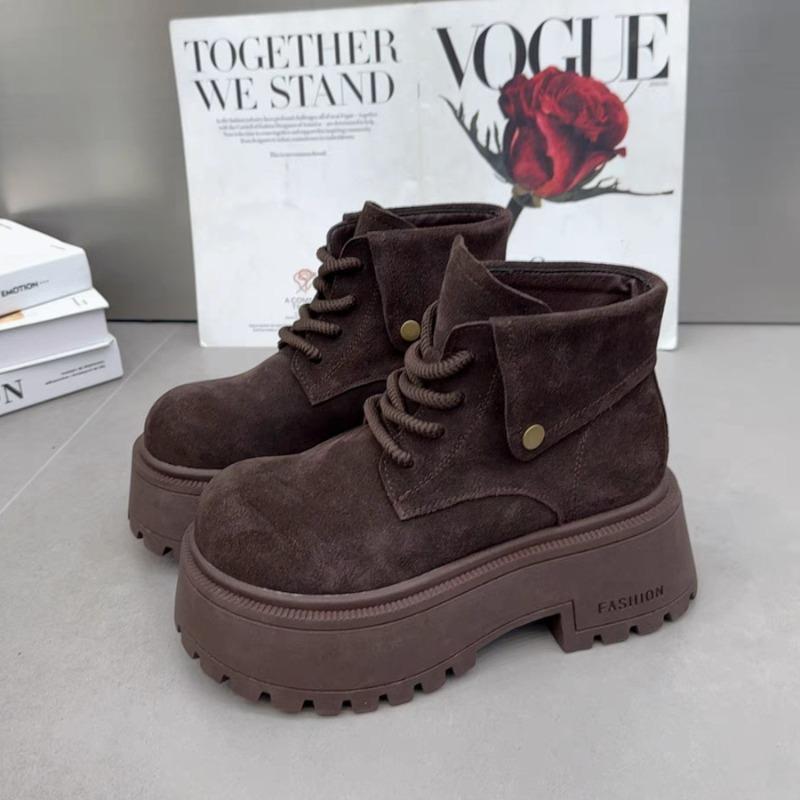 

модные женские ботинки на платформе с ботильонами, зимние замшевые туфли, брендовые классические повседневные кроссовки, женская обувь 2025 года, тренд, мода, спортивные ботинки Mujer 35 верблюд