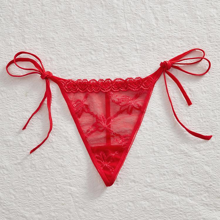 Damen Frühling und Sommer Sexy Transparentes Spitzen-Bindungs-String-Unterwäsche