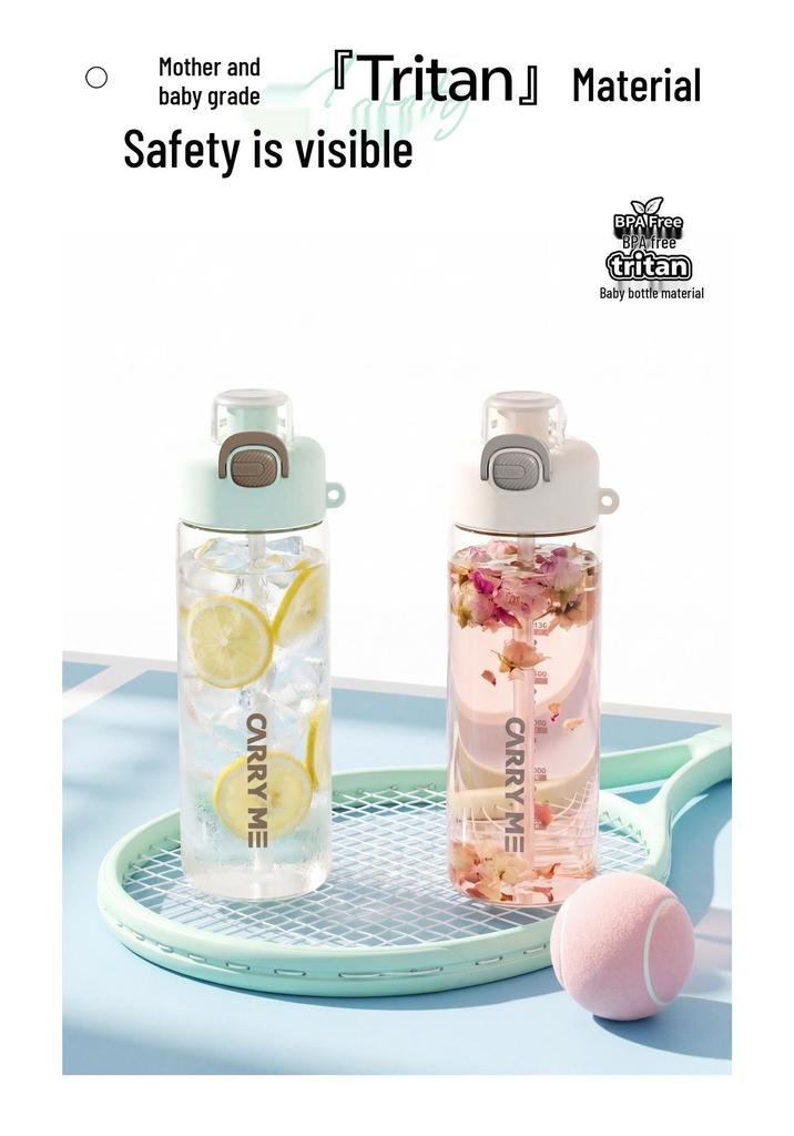 Second Gen Double Drink Spray Sports Cup: Stylish Summer Straw Bottle