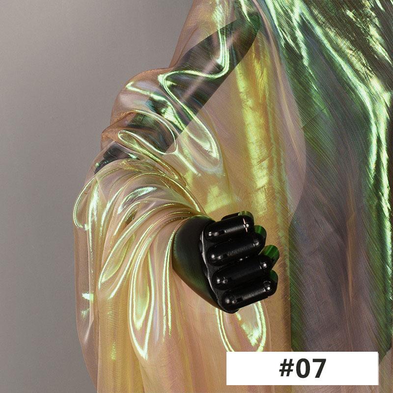 Laser Farbverlauf Organza Stoff Kleid DIY Handgemachtes Kleidungsstück Stoff Weiches Garn Bühnenhintergrund Dünner Stoff Nähen Farbverlauf Tüllstoff