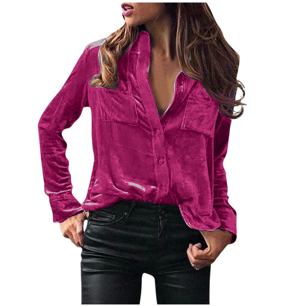 Women's Fashion Shirt Top Spring and Autumn Temperament Long Sleeve Autumn Shirt Women