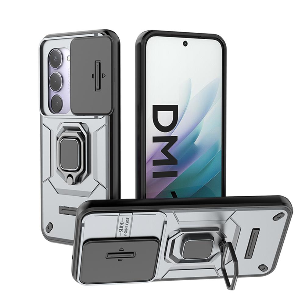 

Для Xiaomi Redmi 15 4G Чехол Сдвижная Защита Камеры Чехол для Телефона Для Redmy 15 Redmi15 4G Магнитный Держатель-Кольцо Бронированная Задняя Крышка For Redmi 15 4G серый