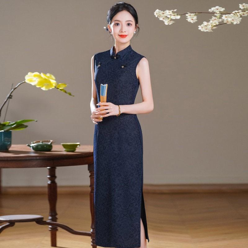 Womens Sleeveless Qipao Dress Long Vintage Chinese Style Daily Wear 2026