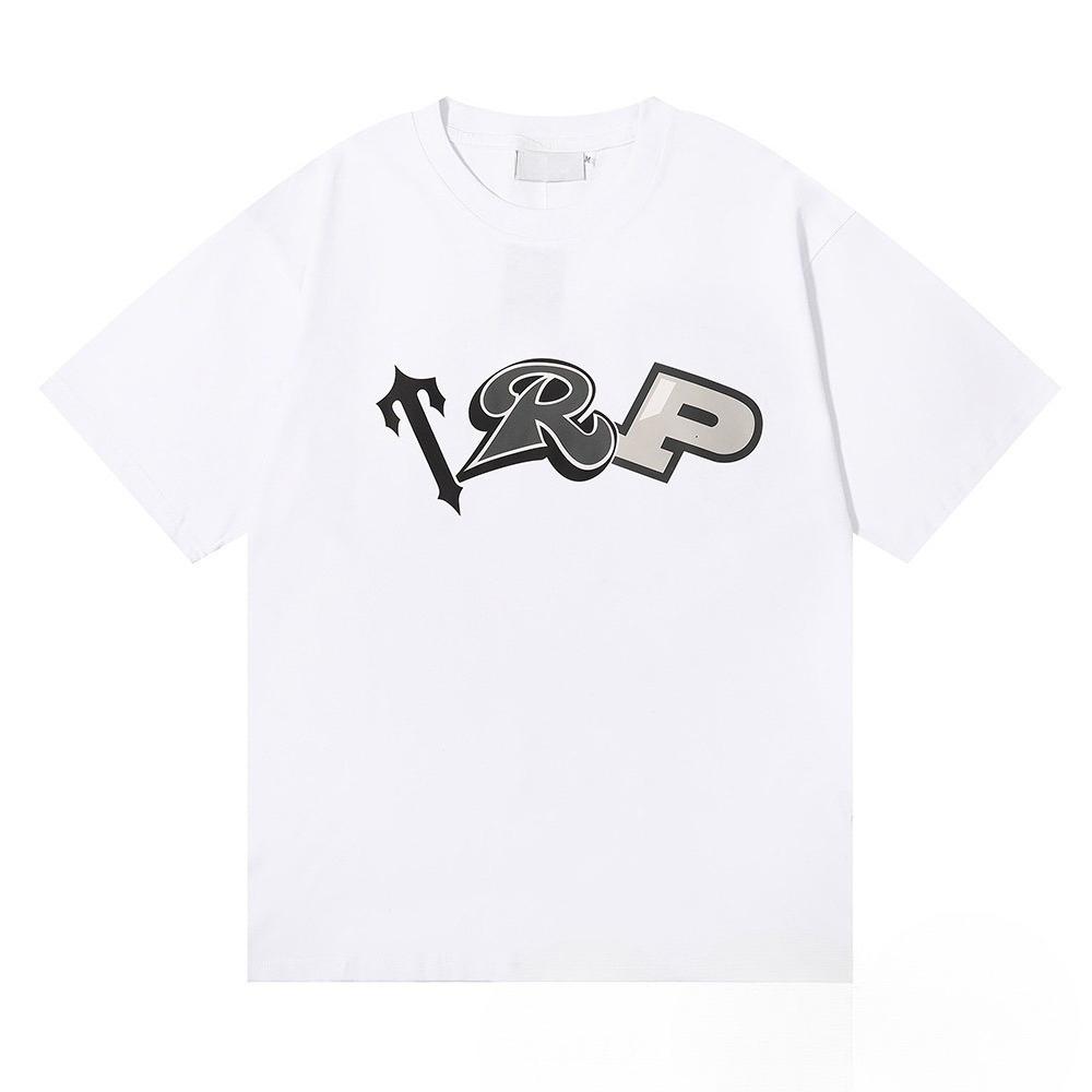 DRIPX Kurzarm Baumwoll-T-Shirt Rundhals Aufdruck Sommer Europa Amerika Trend Oberteil Tee