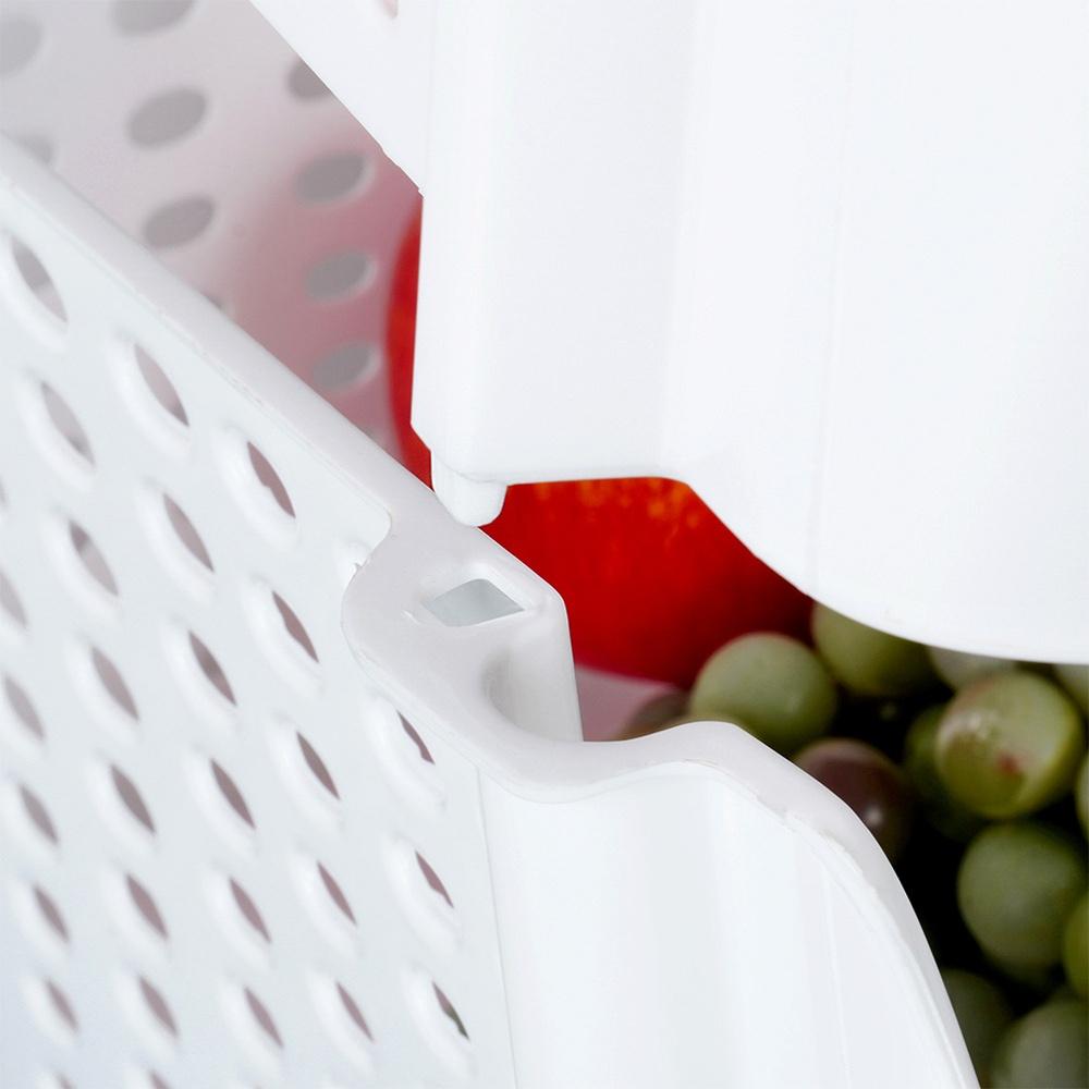Vegetable and fruit container white 29x21x16 cm 3 pcs.