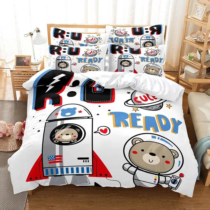 

Children S Bedding Set, Duvet Set, 3D Digital Printing Quilt Set, Large Three-Piece Set, Fashionable Design 135 * 200 (two-piece set)