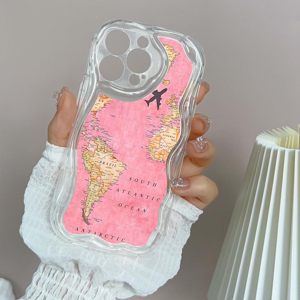Ae89 Map aircraft trajectory Protective Phone Cases for Apple iPhone 16 15 14 13 Pro Max 11 12 mini XR 7 8 6s Plus XS Max SE Wave TPU Back Cover