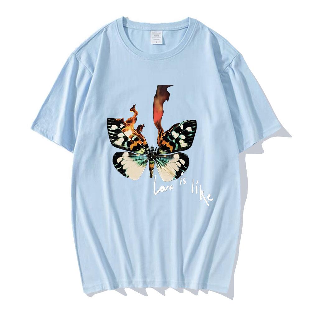 MAROON 5 Love Is Like Tour T-shirt Album Graphic Printing Tshirts Grunge Fashion Unisex Streetwear Cotton Summer Men T Shirt Top