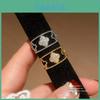 Copper Flower Open Ring With Zirconia For Elegant Womens Fashion And Office Wear