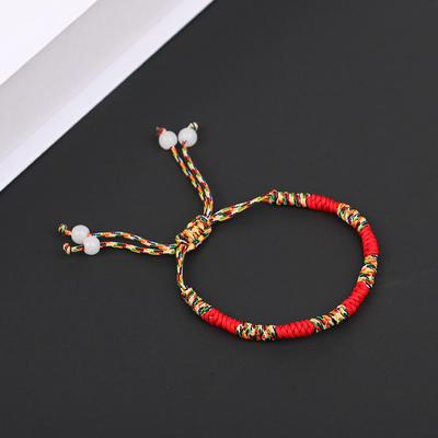 Lucky Weaved Bracelet Handmade Buddhist Knots Rope Bracelet Tibetan Jewelry Gift