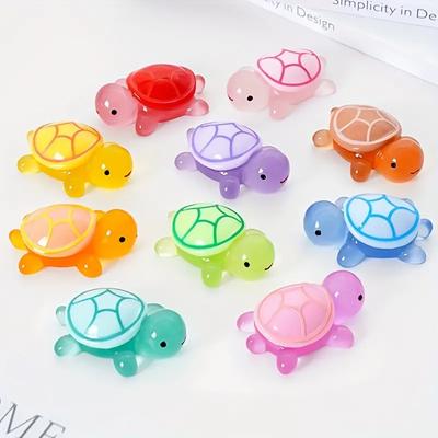 10 stücke Niedliche Mini Leucht Schildkröte Ornamente Glowing in The Dark Miniatures Schildkröte Micro Landschaft Kinder Spielzeug Hause Dekoration Geschenk