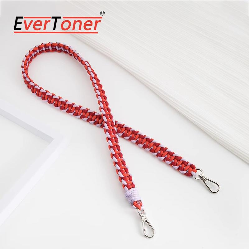 EverToner Suitable For Long-champ Mini Pure Handmade Woven Shoulder Strap DIY Colored Braided Rope Crossbody Bag Strap