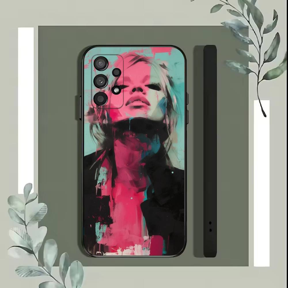 Glam Lady Phone Case For Samsung S25,S24,S21,S22,S23,S30,Ultra,S20,Plus,Fe,Lite,5G Black Cover