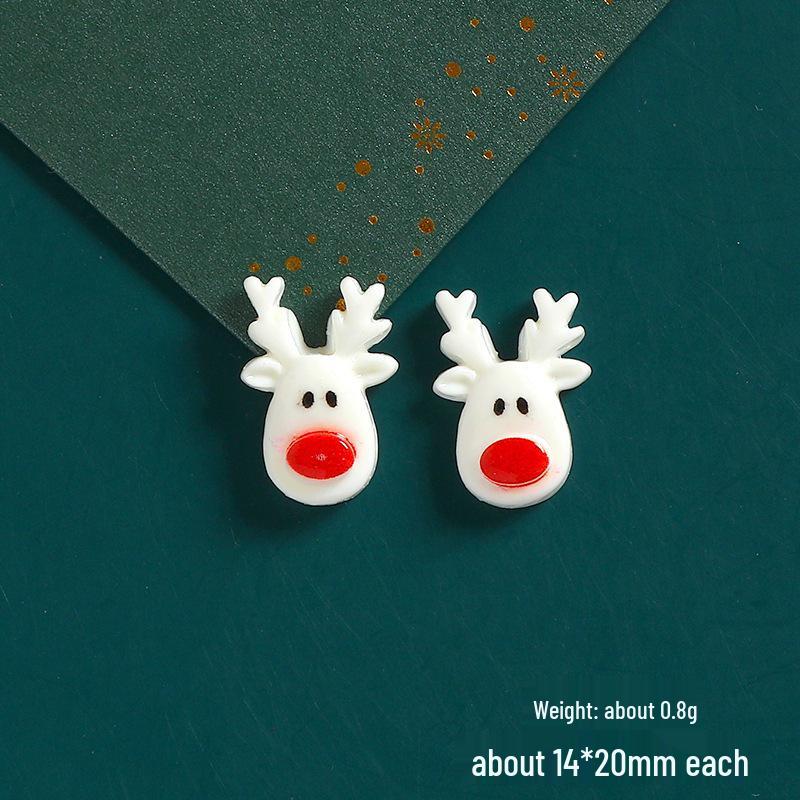 DIY Cartoon Santa & Reindeer Resin Accessories for Phone Cases & Hair Ties