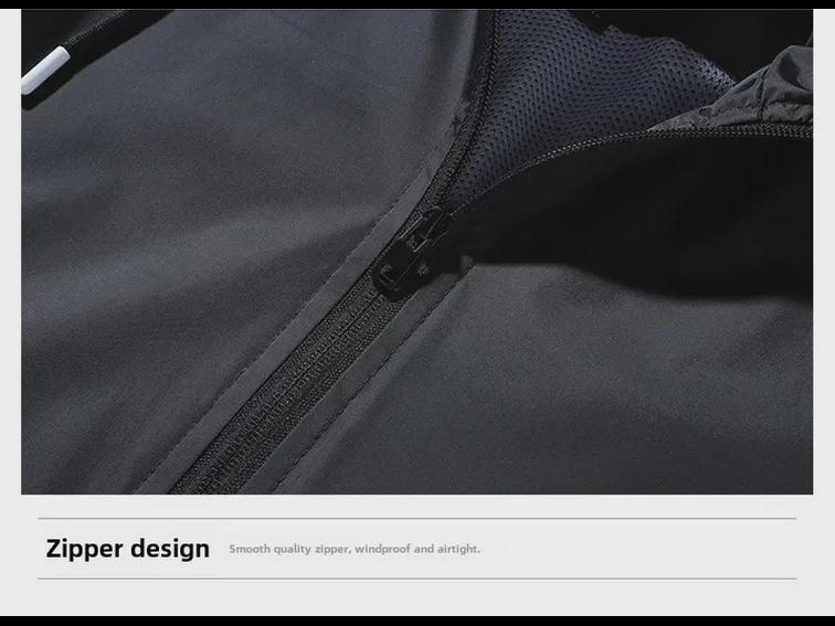 Men's Versatile Hooded Nylon Windbreaker: Lightweight Outdoor Casual Jacket