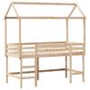 VidaXL Lit superposé et échelle et toit 80x200 cm bois de pin massif, lit intermédiaire, lit mezzanine avec échelle, lit 3282152