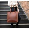 Genuine Brown Leather Women Vintage Looking Tote Shoulder Handmade Purse Bag