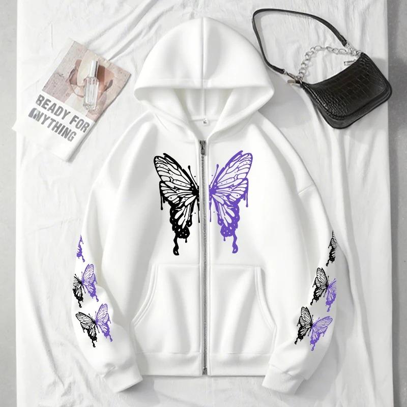 Damen Kapuzenpullover Übermantel Druck Täglich Reißverschluss Sweatshirt Lässig Vielseitig Damenbekleidung Mode Sport Joggen Streetwear