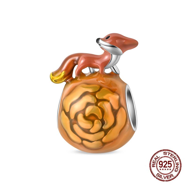 Copperfox Rose Princess Castle Fairy Tale Charms Bead Fit Pandachoriginal Bracelets Diy Jewelry Birthday Gift