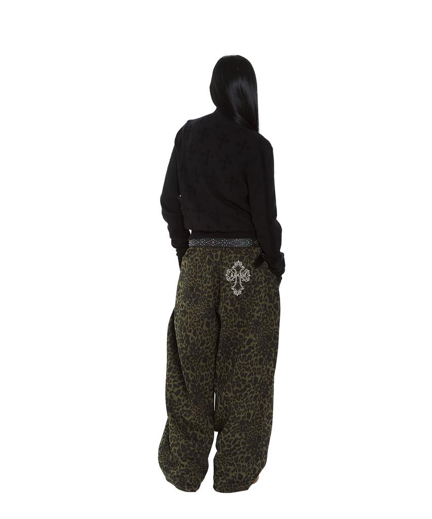 AAKAM Cross Boucle Knit Zip-Up (Black)