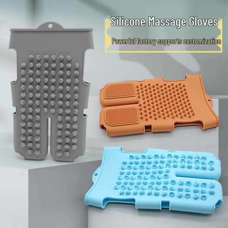 Silicone Meridian Massage Brush - Universal Soft Glove for Essential Oil Body Bath & Beauty