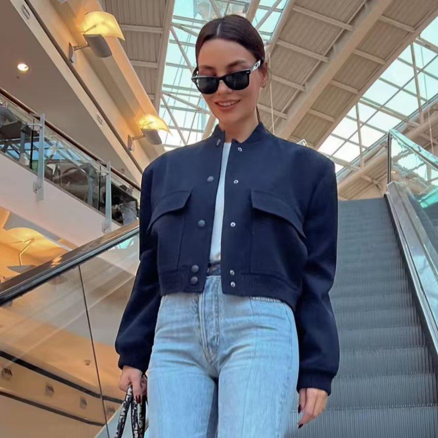 Женская куртка-пальто с большими карманами в 11 цветах — фото 4