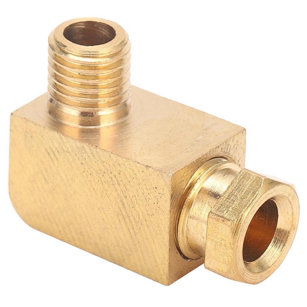 Brass 90 Degree Elbow Compression Tube Pipe Fitting Connector Adapter for Oil Lubrication