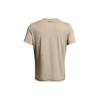 Under Armour Solid Logo Breathable Crew Neck Short Sleeve T-Shirt Men Tops Gray-Brown 1383668-203