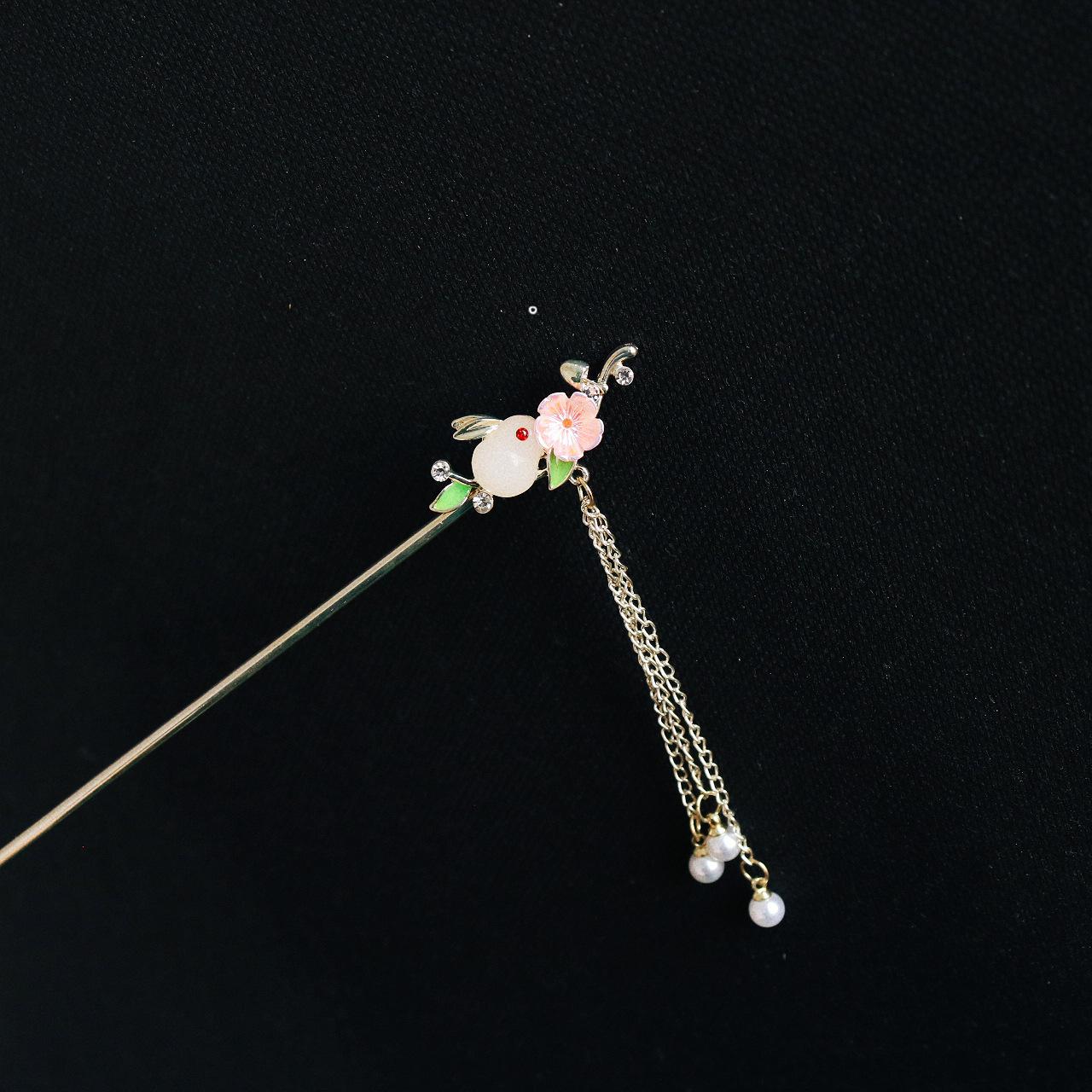 

Современная китайская металлическая заколка для волос: Вдохновленная античностью, простая прическа пучок для женщин