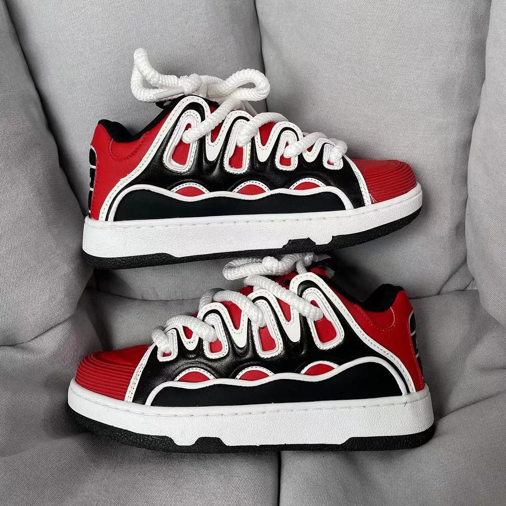 Fashion 2025 New Women's Vulcanized Shoes Women's Skateboard Bread Shoes Retro Ethnic Sport Fashionable Sports Shoes Zapatos Casuales