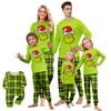 Family Matching Christmas Print Pajama Set Long Sleeve Round Neck Top and Pants Loungewear