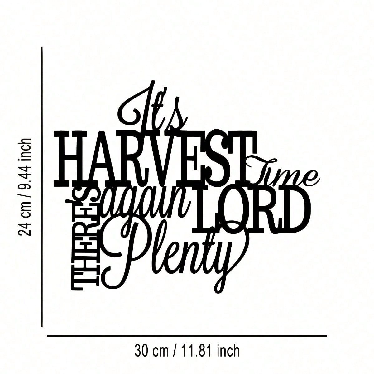 Metal Wall Plaque Matthew 6:10 Harvest Prayer Bible Verse Decor Beige Black Frame Christian Home Church Office Gift Inspirational