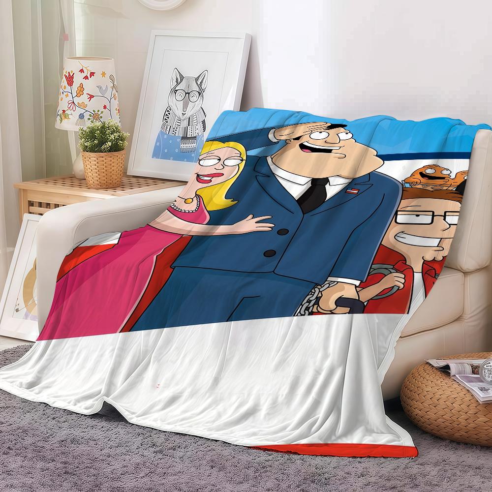 Cartoon A American D Dad! Blanket Soft and Skin Friendly For Couch Bed Napping Bedspread All Seasons Comforter